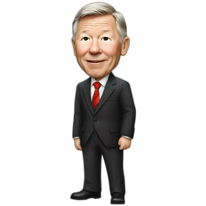 Sir Alex Ferguson wearing suit emoji