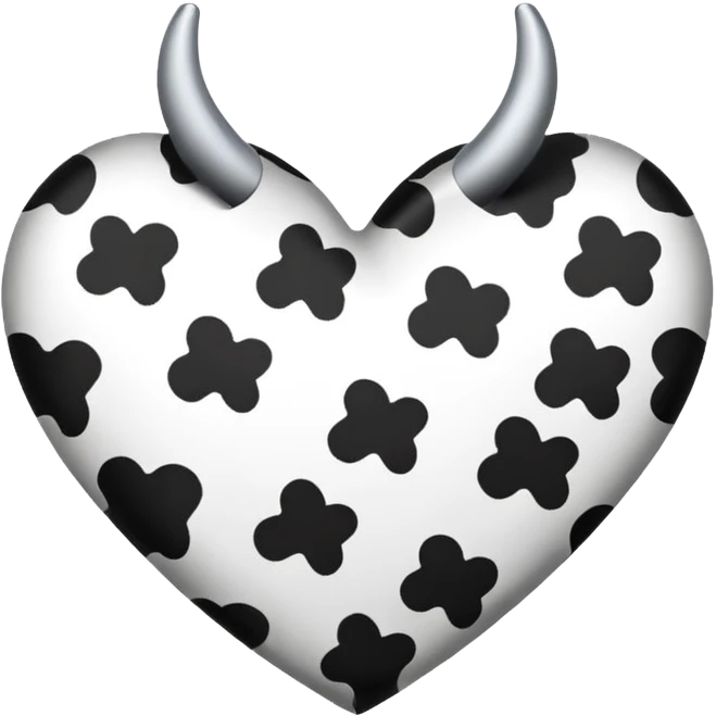 Cow print heart  emoji
