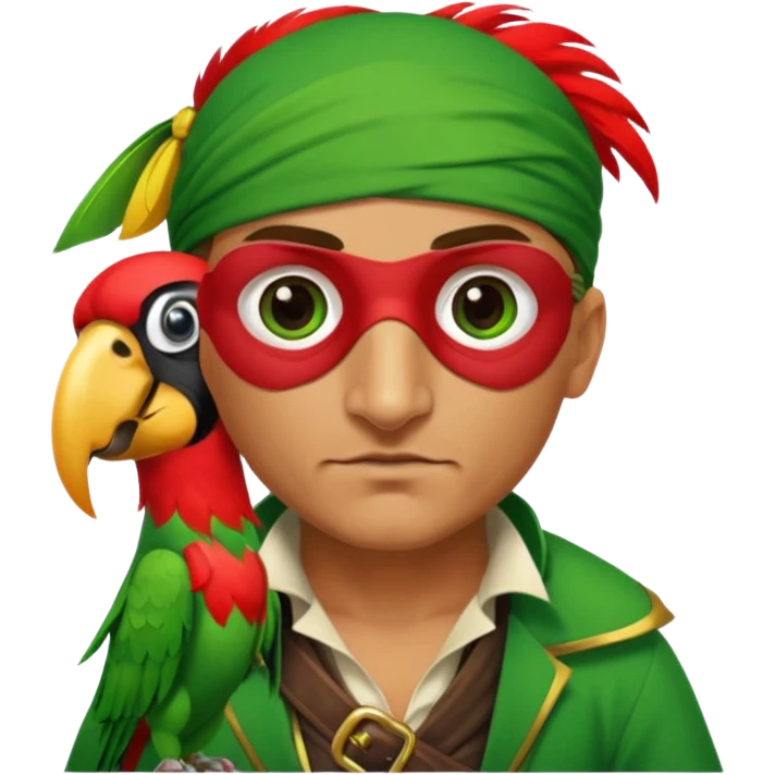 pirate and parrot emoji