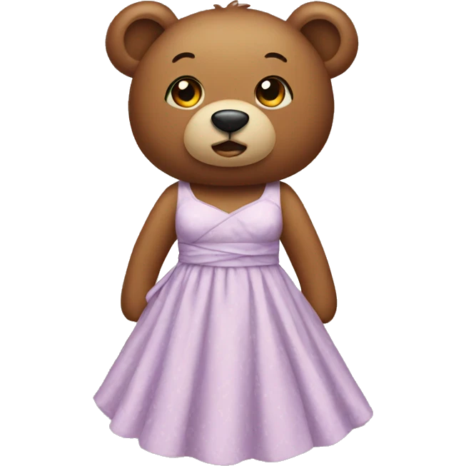 Bear in a dress emoji