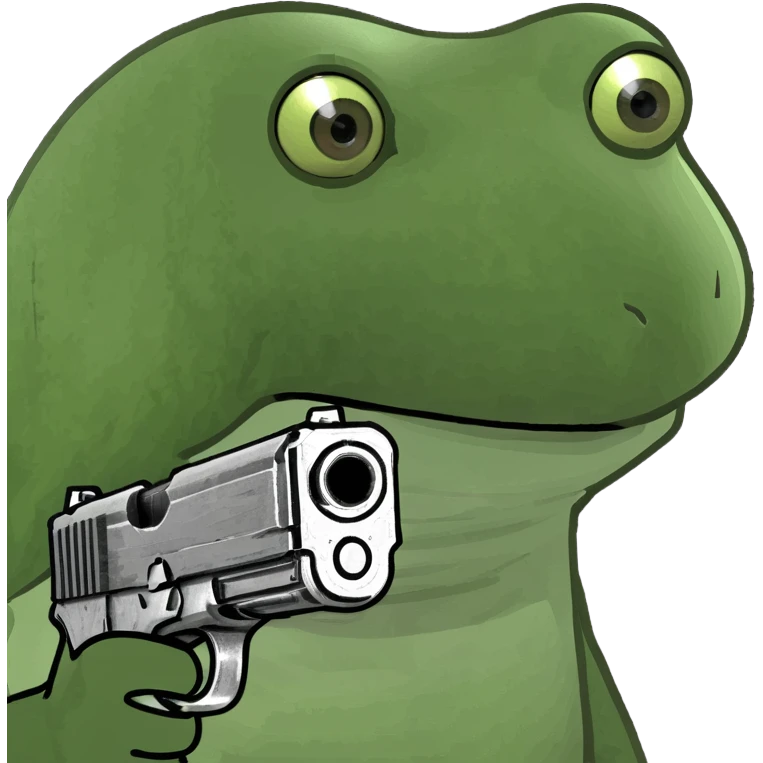 Gun green emoji
