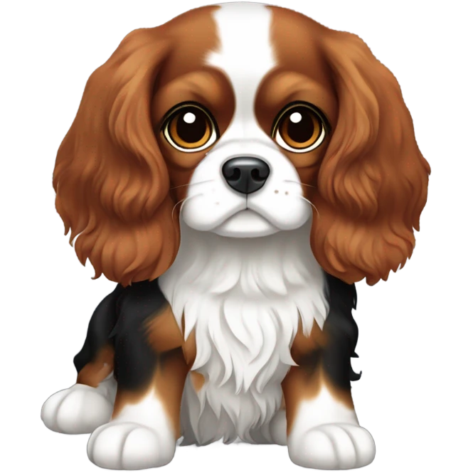 Tri colour cavalier King Charles  emoji