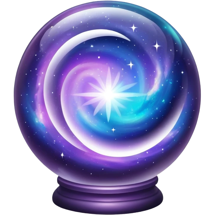 Crystal with galaxy inside emoji
