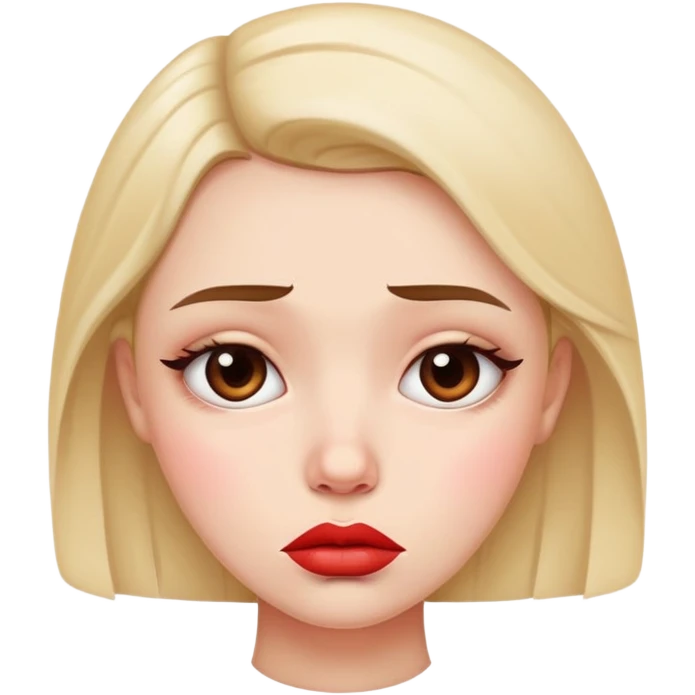 sad girl with huge lips emoji