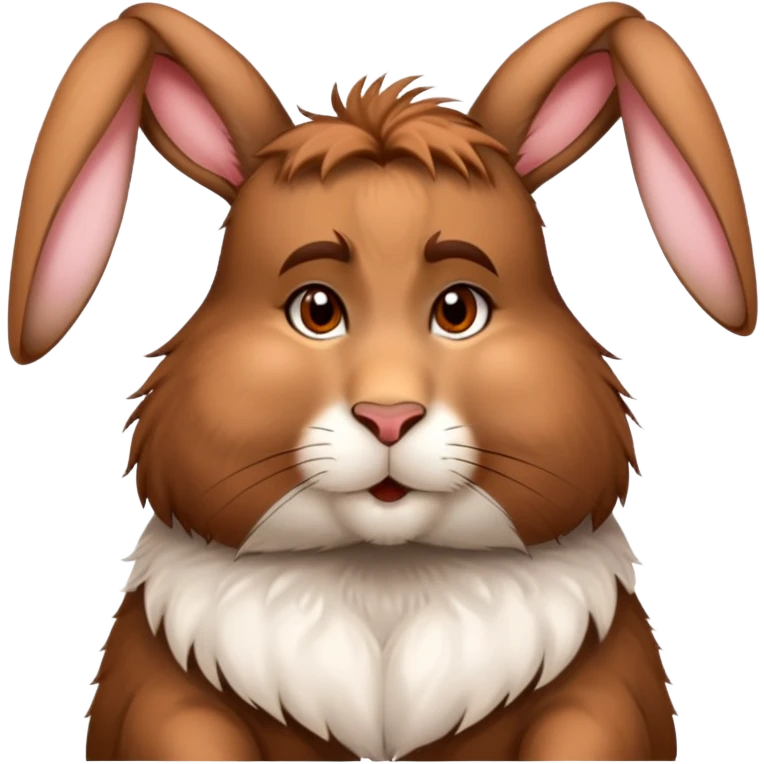 Brown longhair rabbit  emoji