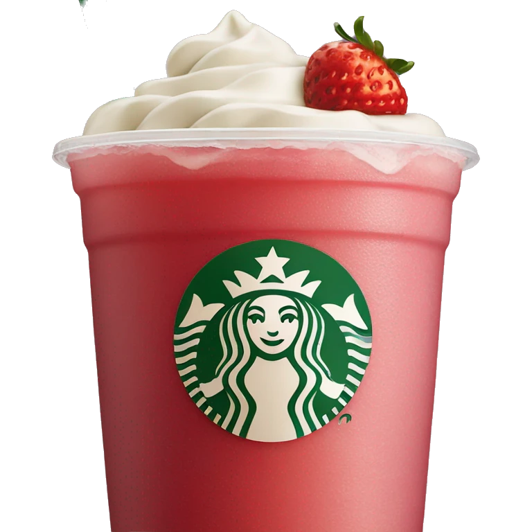 Starbucks strawberry acai refresher  emoji