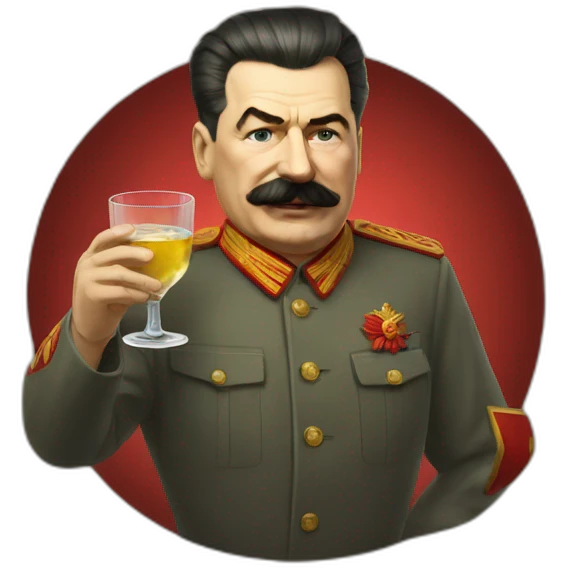 Stalin drinking vodka emoji