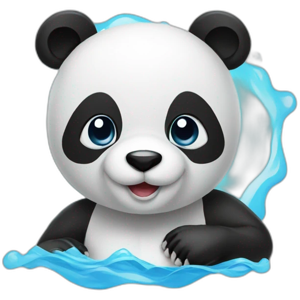 swim panda emoji