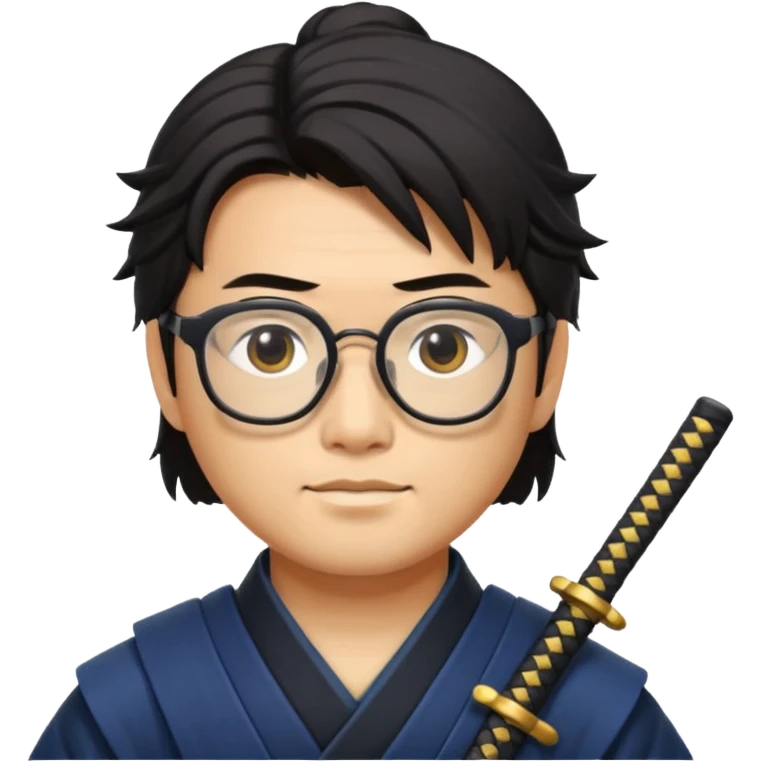 Samurai witb glasses emoji