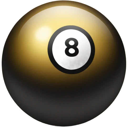 Golden 8-ball emoji