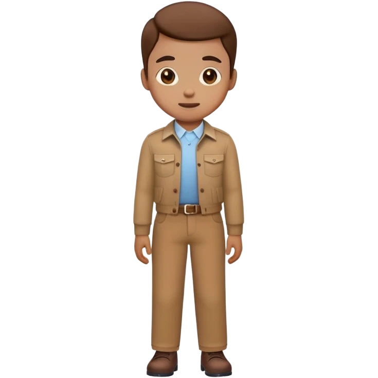 Cute wear a brown trousers  emoji
