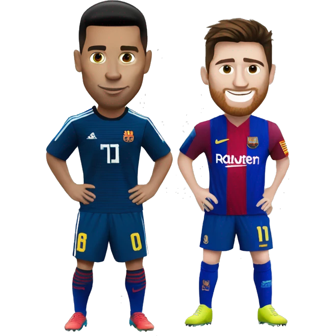 Ronaldo and messi  emoji