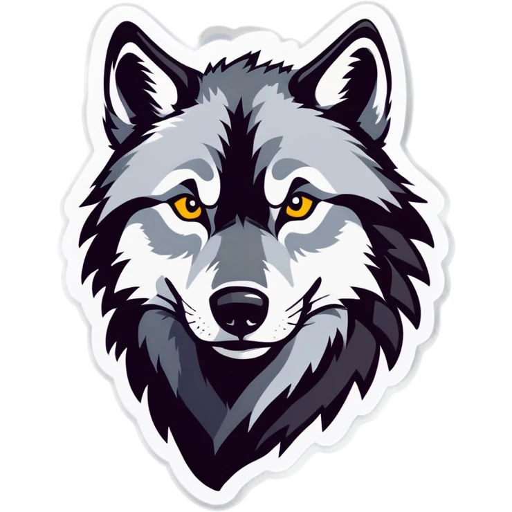Loup gris triste  emoji