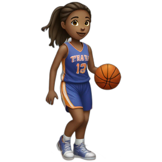 Girl playing basketball emoji