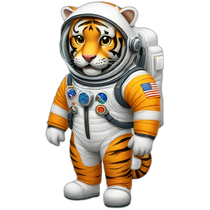 tiger cosmonaut emoji