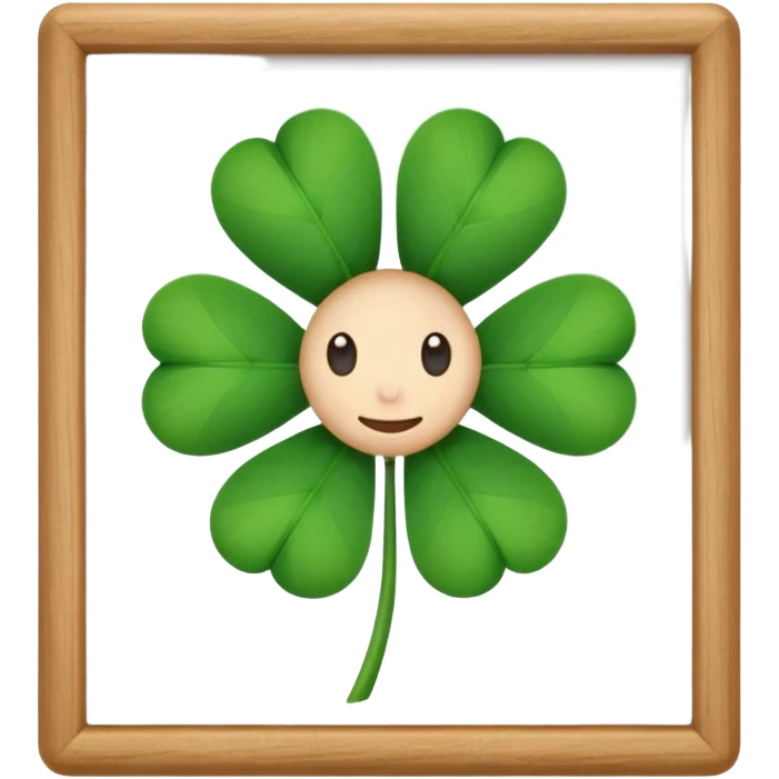 Clover holding large blank sign emoji