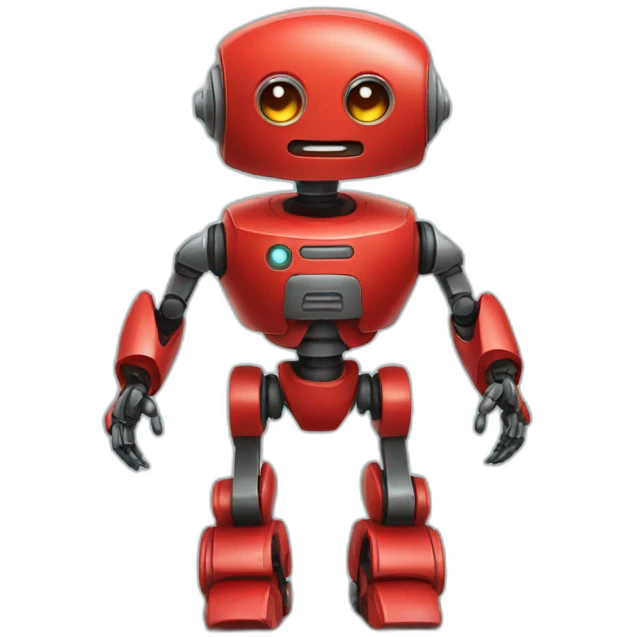 cute little red robot emoji