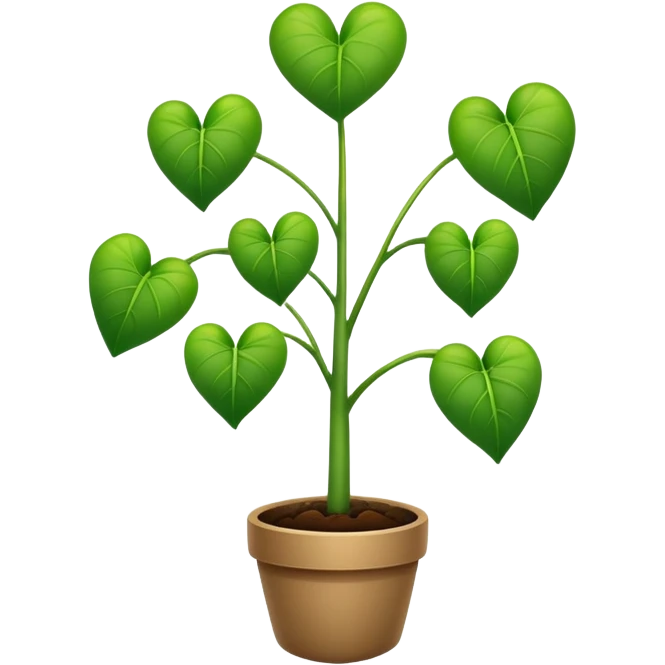 Heart with plant  emoji