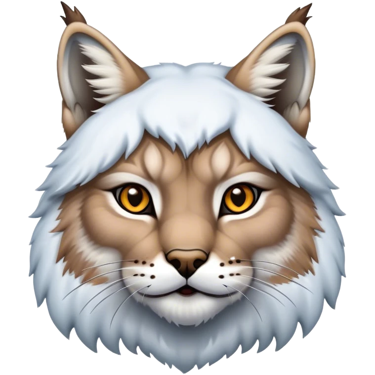 Canadian lynx in the snow emoji