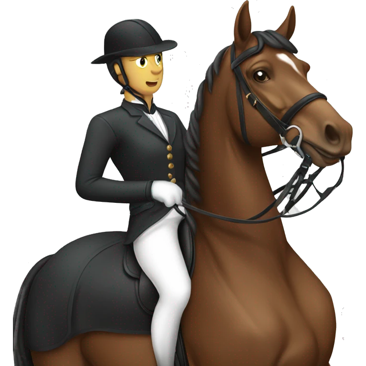 Horse and rider dressage emoji