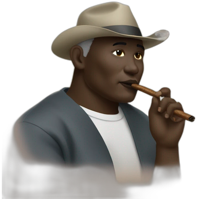 Adama Barrow smoking cigar emoji