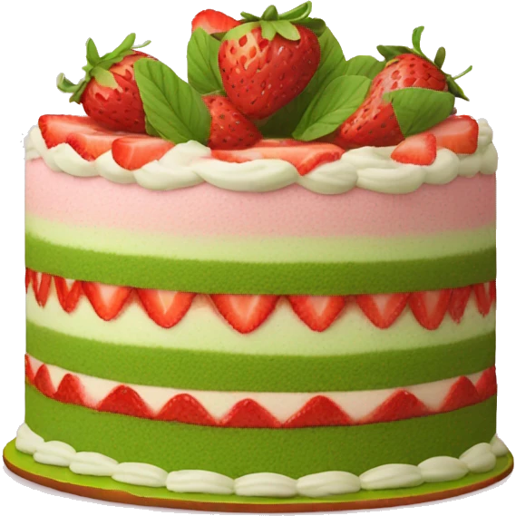 matcha strawberry cake emoji