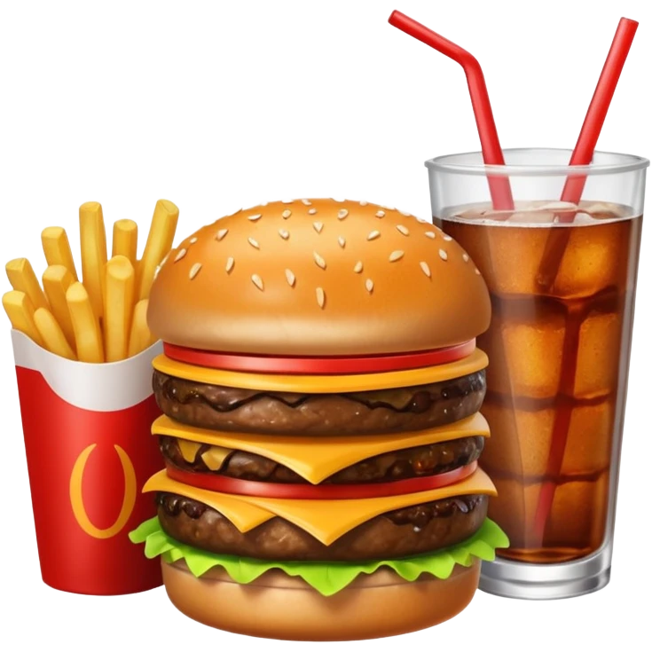 Meal combo with  drink emoji