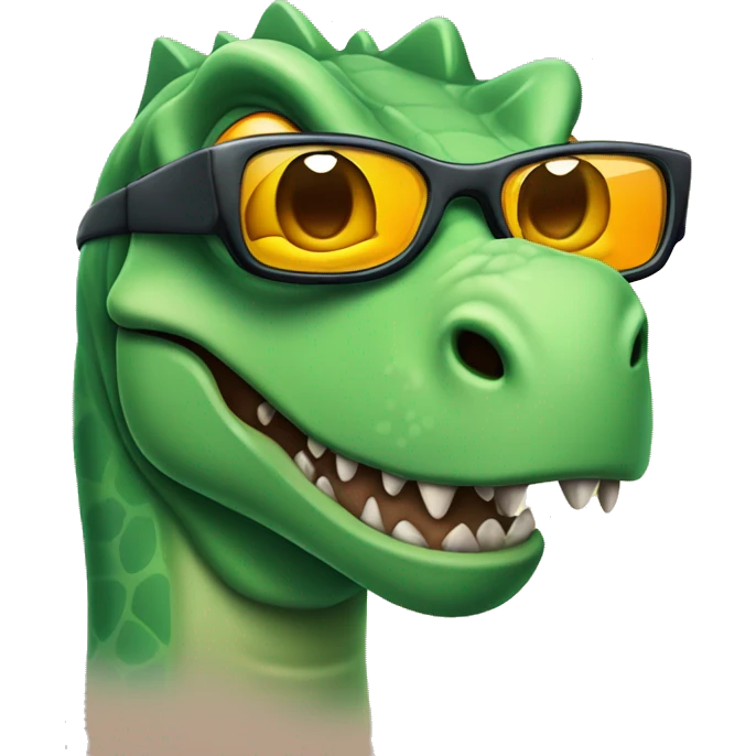 Dinosaurio con gafas de sol emoji