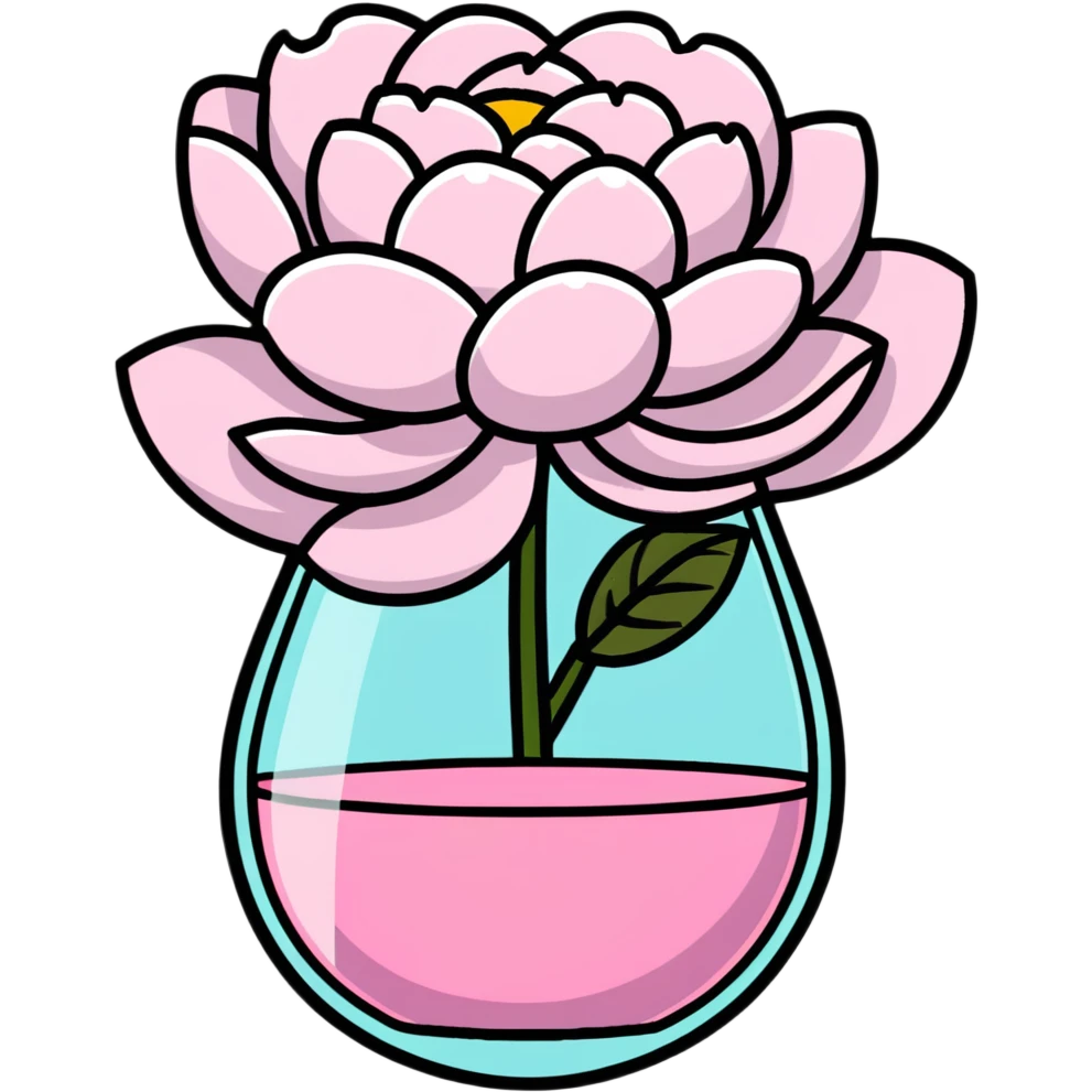 peony in the vase emoji