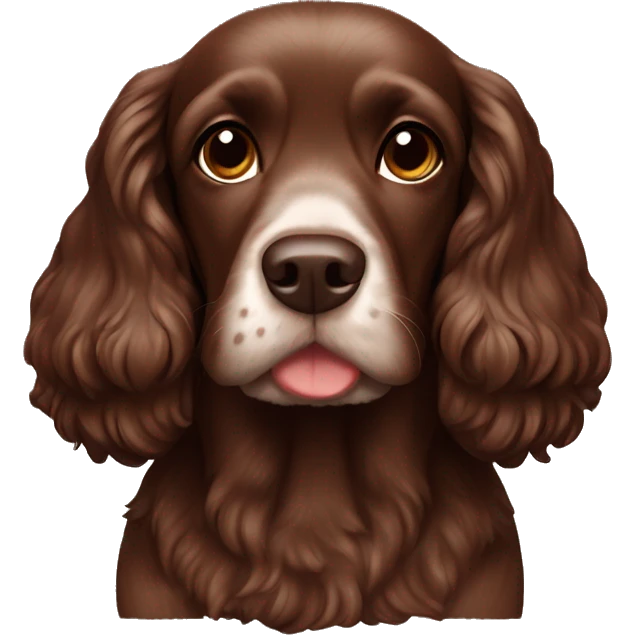 Chocolate dog Cocker spaniel emoji