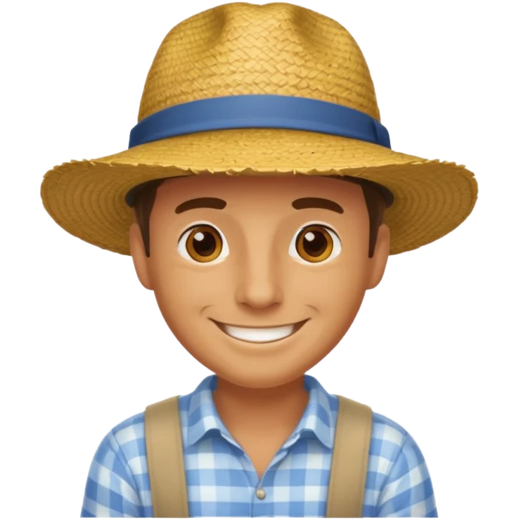 a man with luffy hat emoji