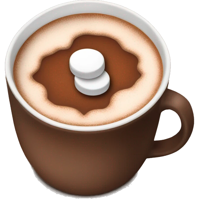 Hot cocoa with marshmallows on top emoji