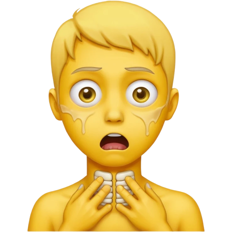 Choking itself just yellow face  emoji