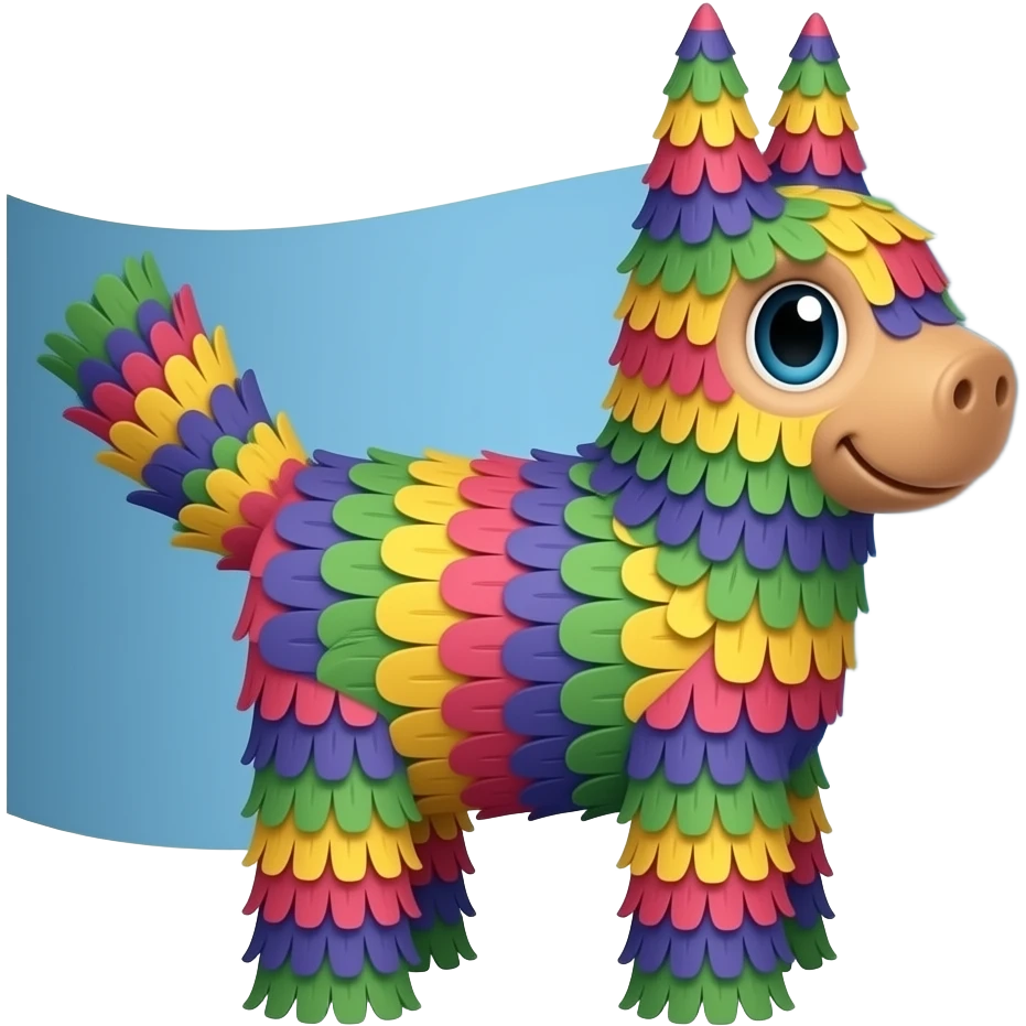 Flag of solitate piñata and space invader emoji