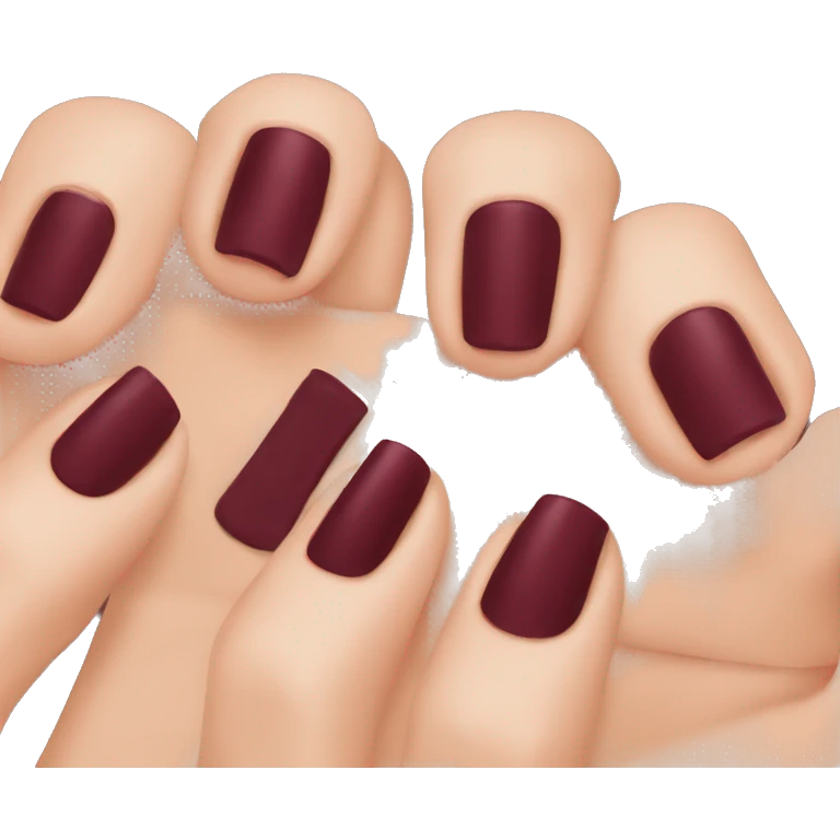 Maroon manicured nails  emoji