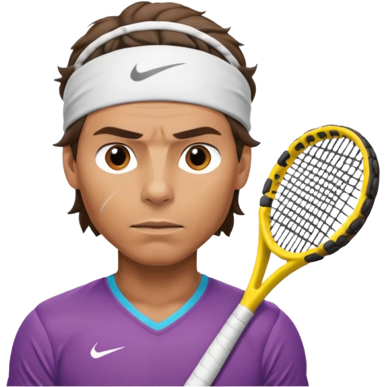 rafael nadal with head band,half body emoji