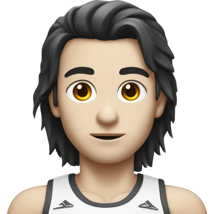 Gym rat with white skin and dark hair  emoji