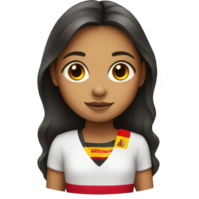 girl with spanish flag emoji