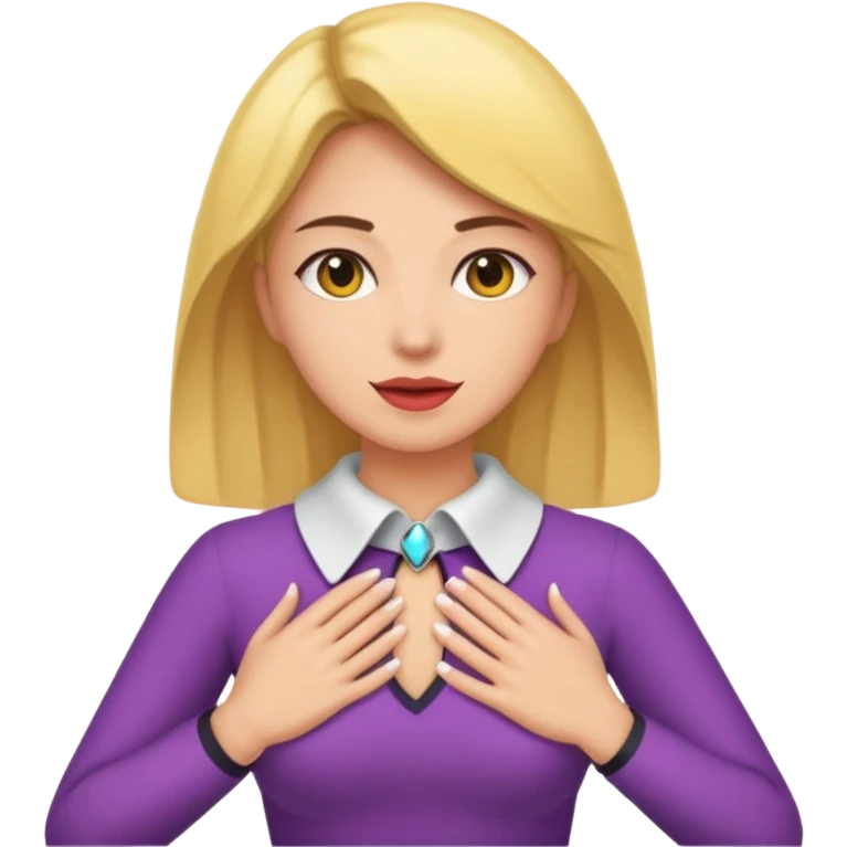Mujer cuerpo entero con collar comprando   emoji