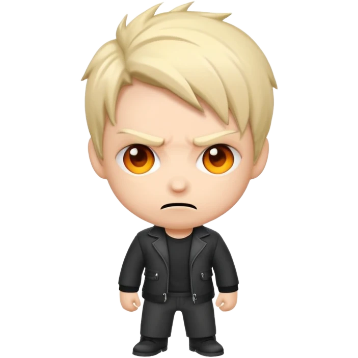 Cool chibi mad emoji