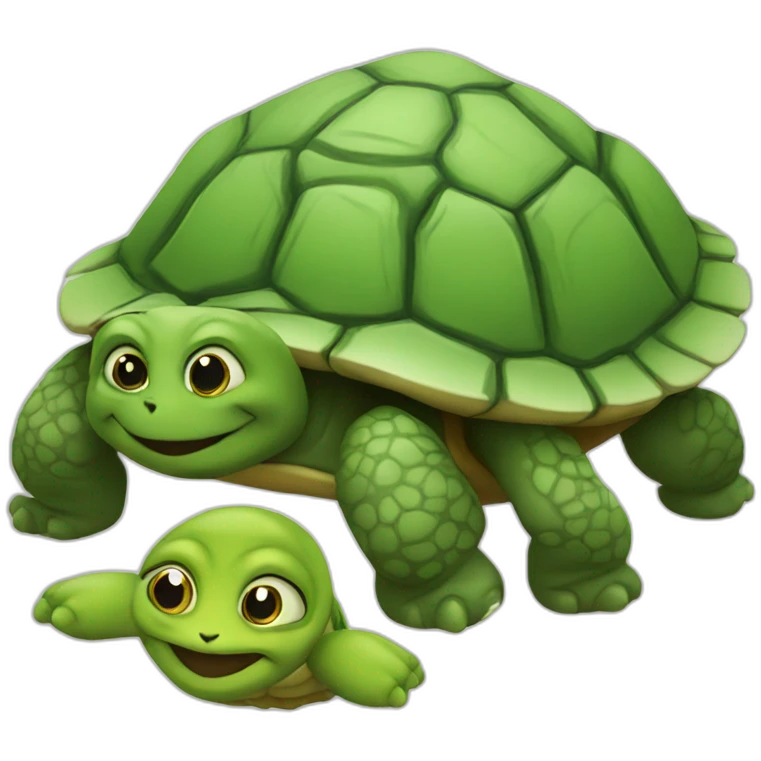 Chat sur tortue emoji