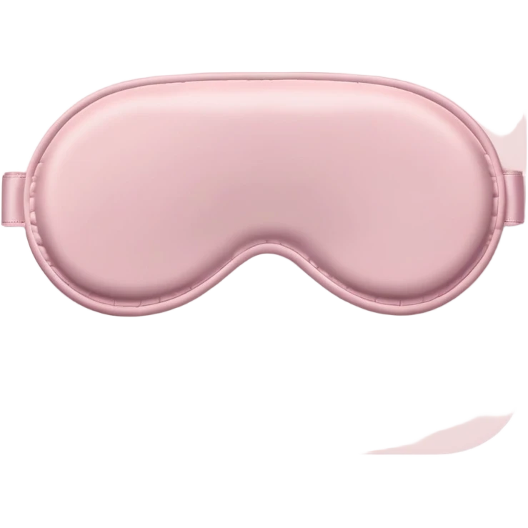 Powder pink satin sleep mask, no eyes emoji