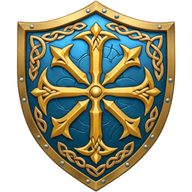 celtic symbols on a shield, world of war craft style emoji