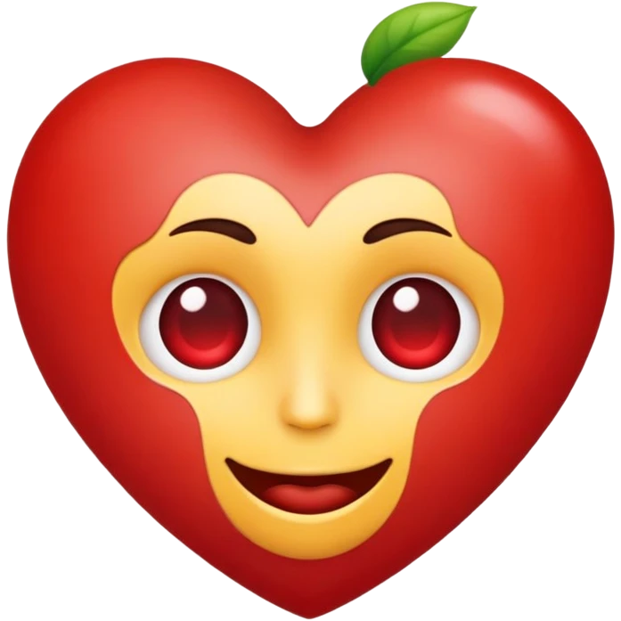 ein herz mit einem frohen gesicht emoji