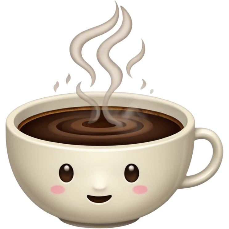 Bowl filled with coffee emoji