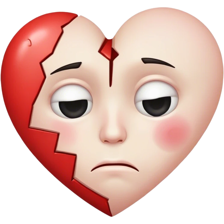 broken heart with face  emoji