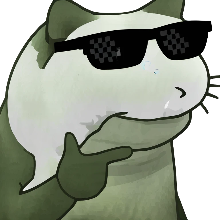 Cat with sunglasses emoji