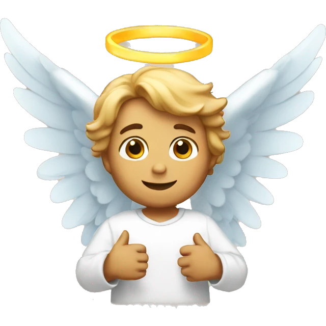 An angel with a start around him emoji
