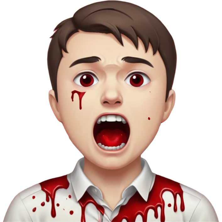 charlie kirk bleeding out of the neck and screaming emoji