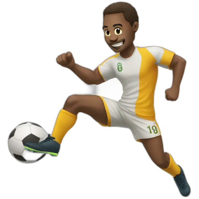 Man kicking ball emoji